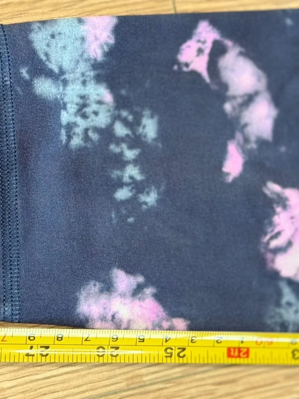 Lululemon Wunder Under Leggings Navy Purple Tie Dye High Rise Sz 10